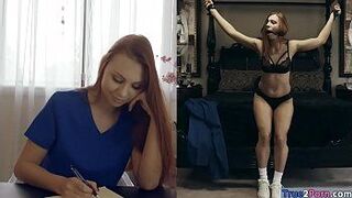 Медсестра, любящая бондаж, кричит, чтобы трахаться - порно видео