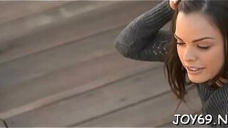 Аппетитное печенье - самый горячий элемент ее софткорной сессии - порно видео